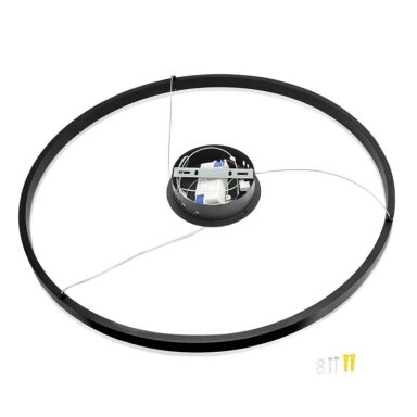 LED pakabinamas šviestuvas, 22W, juodas, šilta balta šviesa