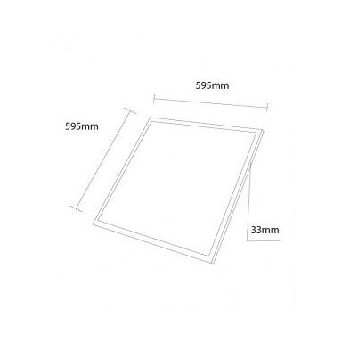 LED panelė, 60x60, 30W, CRI>80, su maitinimu, neutrali balta šviesa