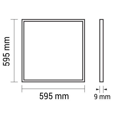 LED panelė, 60x60, 30W, su maitinimu, šalta balta šviesa