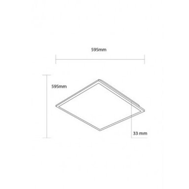 LED panelė, 60x60, 36W, CCT šviesa