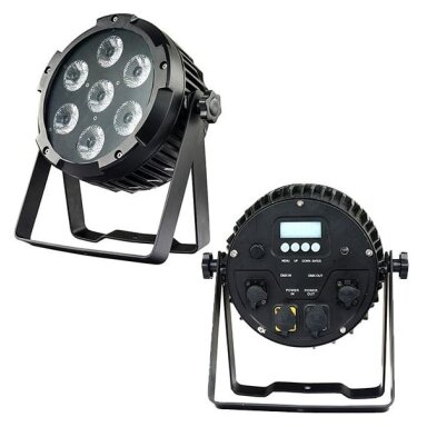 LED PAR Light, 7x12W, RGB, RGBWA UV, Battery, Remote Control, 6in1