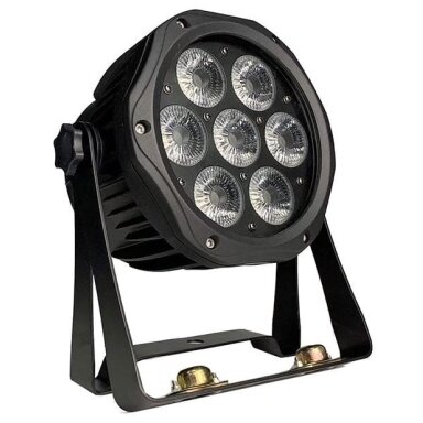 LED PAR Light, 7x8W, RGB, Battery, Waterproof, Remote Control, 6in1