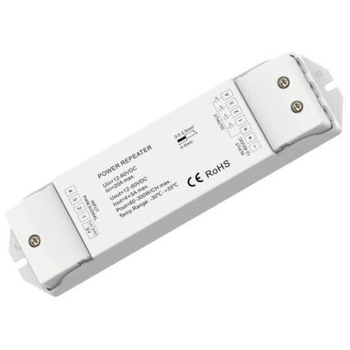 LED Constant Voltage Power Repeater, 12-60V, 5A/Ch, 4 Channels