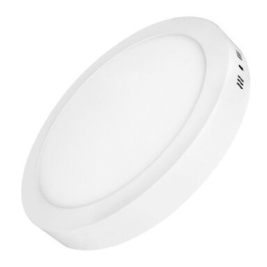 LED paviršinė mini panelė, apvali, 6W, šilta balta šviesa