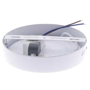 LED paviršinė panelė, apvali, 18W, šilta balta šviesa