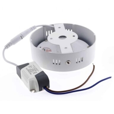 LED paviršinė panelė, apvali, 6W, šilta balta šviesa