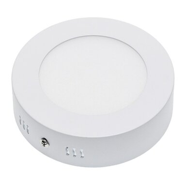 LED paviršinė panelė, apvali, AC85-260V, 6W, šilta balta šviesa