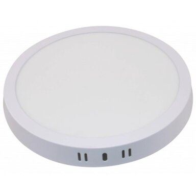 LED paviršinė panelė, apvali, balta, 24W, CCT šviesa
