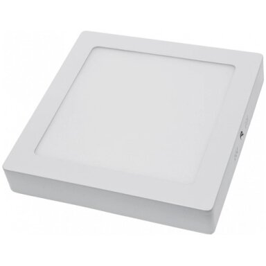 LED paviršinė panelė, kvadratinė, 18W, šilta balta šviesa
