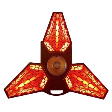LED prožektorius, 3x60W balta, 36x3W RGB