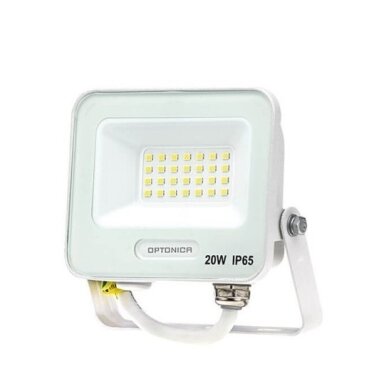 LED prožektorius, baltas, 90Lm/W, 20W, šilta balta šviesa