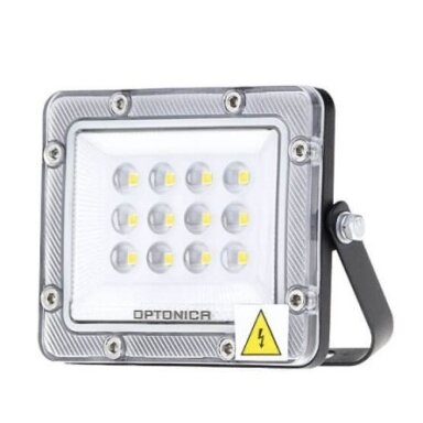 LED prožektorius, juodas, 100Lm/W, 10W, šilta balta šviesa