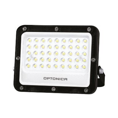 LED prožektorius, juodas, 100Lm/W, 30W, šilta balta šviesa