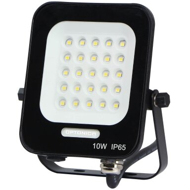 LED prožektorius, juodas, 10W, Žalia