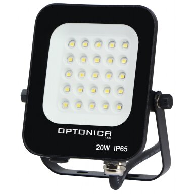 LED prožektorius, juodas, 20W, šilta balta šviesa