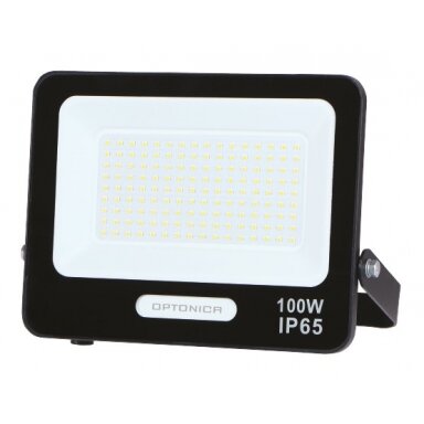 LED prožektorius, juodas, 90Lm/W, 100W, šalta balta šviesa