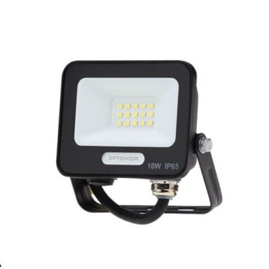 LED prožektorius, juodas, 90Lm/W, 10W, šilta balta šviesa