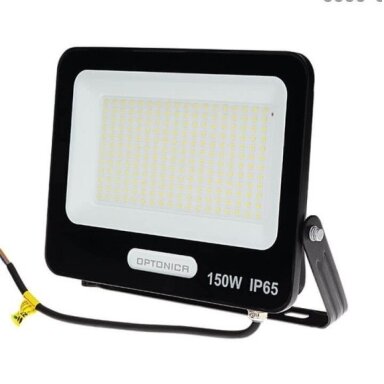 LED Floodlight, Black, 90Lm/W, 150W, White Light