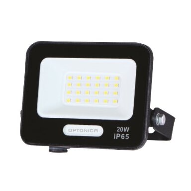 LED prožektorius, juodas, 90Lm/W, 20W, šalta balta šviesa