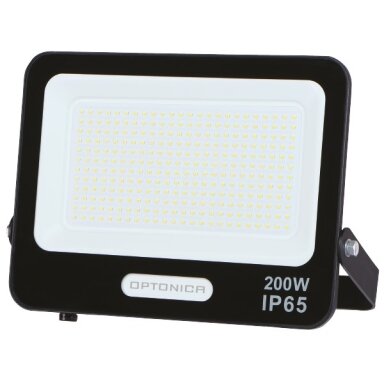 LED prožektorius, juodas, 90Lm/W, 300W, šalta balta šviesa