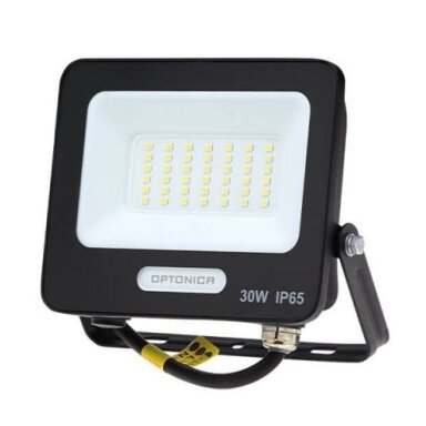 LED prožektorius, juodas, 90Lm/W, 30W, šalta balta šviesa