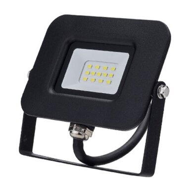 LED prožektorius, juodas, Premium Line, 5 metai garantija, 10W, šalta balta šviesa
