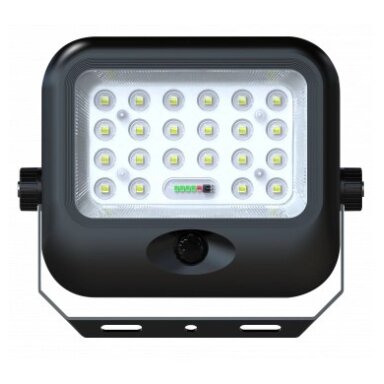 LED prožektorius, juodas, su saulės baterija, 8W, CCT šviesa