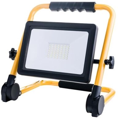 LED prožektorius, nešiojamas, 50W, šalta balta šviesa