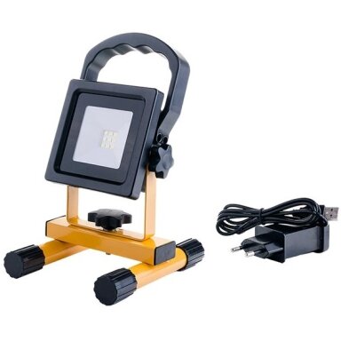 LED Floodlight, Portable, Rechargeable, 10W, White Light