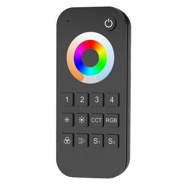 LED RGB CCT spalvų reguliavimo pultelis, juodas