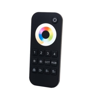 LED RGB CCT spalvų reguliavimo pultelis, juodas