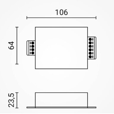 LED RGB juostos maitinimo stiprintuvas, 12-24V, 12A