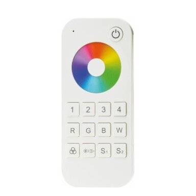 LED RGB/RGBW spalvos reguliavimo pultelis RT9, 4 zonos, pilkas