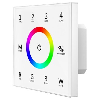 LED RGBW DMX Controller, 4 Zones, Remote Control