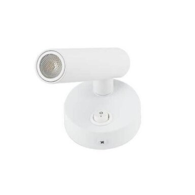 LED sieninis šviestuvas, 2W, ON/OFF jungiklis, baltas, šilta balta šviesa LED sieninis šviestuvas, 2W, ON/OFF jungiklis, baltas, šilta balta šviesa