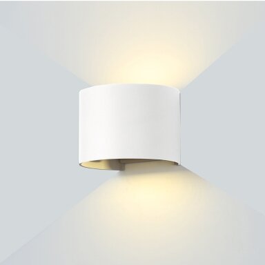LED sieninis šviestuvas, baltas, apvalus, reguliuojamas spindulys, 6W, neutrali balta šviesa LED sieninis šviestuvas, baltas, apvalus, reguliuojamas spindulys, 6W, neutrali balta šviesa