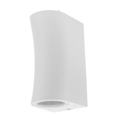 LED sieninis šviestuvas, baltas, cilindrinis, lenktas, 2 lizdai, Max 35W