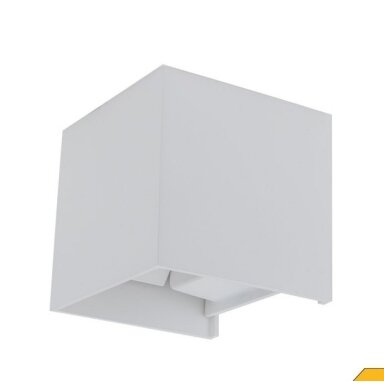LED sieninis šviestuvas, baltas, kvadratinis, reguliuojamas spindulys, 6W, neutrali balta šviesa LED sieninis šviestuvas, baltas, kvadratinis, reguliuojamas spindulys, 6W, neutrali balta šviesa