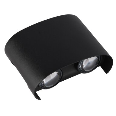 LED sieninis šviestuvas, juodas, 4W, šilta balta šviesa