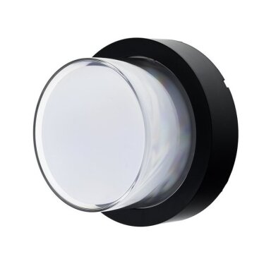 LED sieninis šviestuvas, juodas, apvalus, 15W, šilta balta šviesa