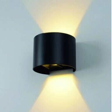 LED sieninis šviestuvas, juodas, apvalus, reguliuojamas spindulys, 6W, šilta balta šviesa LED sieninis šviestuvas, juodas, apvalus, reguliuojamas spindulys, 6W, šilta balta šviesa
