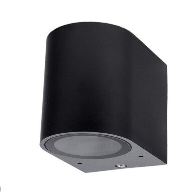 LED sieninis šviestuvas, juodas, cilindrinis, 1 lizdas, Max 35W