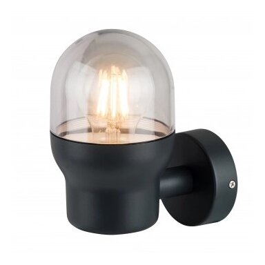 LED sieninis šviestuvas, juodas, cilindrinis, 1 lizdas, Max 40W