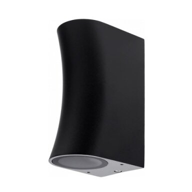 LED sieninis šviestuvas, juodas, cilindrinis, lenktas, 2 lizdai, Max 35W