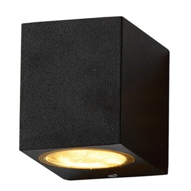 LED sieninis šviestuvas, juodas, kvadratinis, 1 lizdas, Max 35W