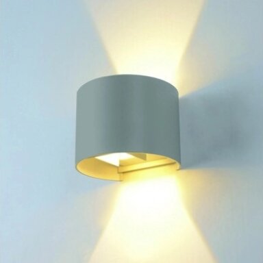 LED sieninis šviestuvas, pilkas, apvalus, reguliuojamas spindulys, 6W, šilta balta šviesa LED sieninis šviestuvas, pilkas, apvalus, reguliuojamas spindulys, 6W, šilta balta šviesa