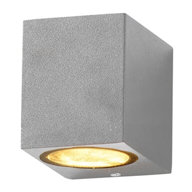 LED sieninis šviestuvas, sidabrinis, kvadratinis, 1 lizdas, Max 35W