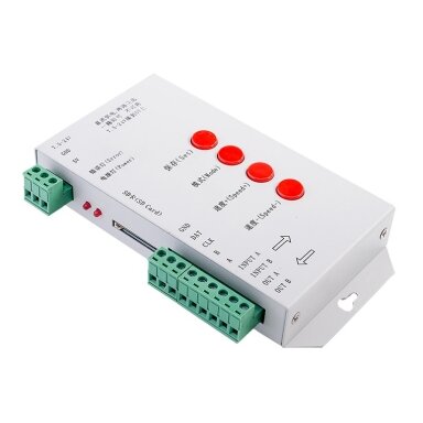 LED skaitmeninės juostos valdiklis, 5-24V, 16 programų