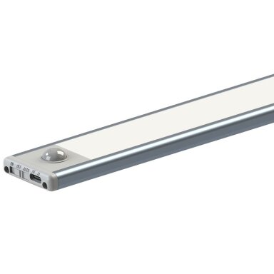 LED šviestuvas, 1.5W, PIR jutiklis, sidabrinis, neutrali balta šviesa