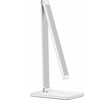 LED stalinis šviestuvas, 5W, su belaidžiu įkrovikliu, baltas, CCT šviesa